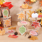 40 Sets Car Air Fresheners for Men Women Thanksgiving Bulk Gifts Fall Leaves Little Trees Car Air Fresheners Autumn Maple Leaf Scented Car Freshener Hanging Oil Ornament for Car