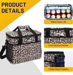 MIER 18L Large Soft Cooler Insulated Picnic Bag for Grocery, Camping, Car, Leopard