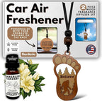 Personalized Car Air Freshener, Wood Diffuser and Fragrance Oil Set, Custom Message, Rearview Mirror Charm, Bigfoot Believe, Sasquatch, Auto Accessory for Men or Women (Gardenia)