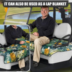 Biyejit Golf Cart Seat Covers with 4 Pockets Golf Cart Seat Towel Blanket Fits 2-Seat Golf Carts, Golf Cart Accessories