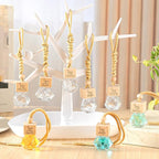20 Pcs Employee Appreciation Gifts Bulk Empty Car Diffuser Air Freshener Ornament Hanging Glass Essential Oil Bottle Thank You Gift for Staff Teacher Students Nutritionist