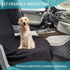 Car Seat Covers Universal Car Protective Front Seat Covers Washable Non-Slip Seat Protectors for Gym Workouts,Waterproof and Sweatproof Towel Seat Covers for Cars,Trucks, Jeeps (Black)