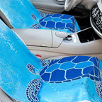 Car Seat Towel Covers with Storage Bag Seat Post Workout Sweat Cover Washable Non Slip for Car Towel for Dog Pet Workout Outdoor Sport Activities(Sea Turtles)