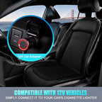 2025 Upgraded 3-in-1 Cooling Car Seat Cover Front Seat, 12V Ventilated Cooling Car Seat Cushion with Massage, Summer Cooling Seat Cover for Car SUV Truck Universal Fit (Black-4)