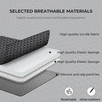 All Season Rear Bench Car Seat Covers Black - Breathable Car Seat Protectors with Anti Slip Bottom - Durable Auto Seat Cushions Universal Fit for Vehicles Cars SUV Trucks Size M