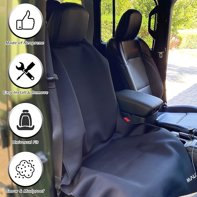 Malo’o SeatGuard Waterproof Car Seat Cover, Neoprene Universal Seat Protector for Trucks and Cars, Heavy Duty Seat Cover for Sports Gear, Dogs and Wet Clothing, Camo
