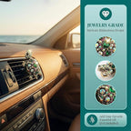 2pcs Car Vent Clips Cute Sea Turtle Green Beachy Accessories Beach Decor Air Decorations for Women Dashboard Rhinestone Sparkling