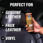 Chemical Guys SPI410 Leather Cleaner and Conditioner Bundle with ACC_S95 Long Bristle Horse Hair Leather Cleaning Brush, Safe for Car, Home, Office, & More (3 Item Bundle with 2-16 fl oz Bottles)