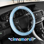 Sanrio Cinnamoroll Car Trunk Organizer, Steering Wheel Cover, Air Freshener & Refill – Cute, Collapsible, Heavy-Duty Storage & Car Accessories for Groceries, Tools, Travel – 12.5"L x 12.5"W x 9"H