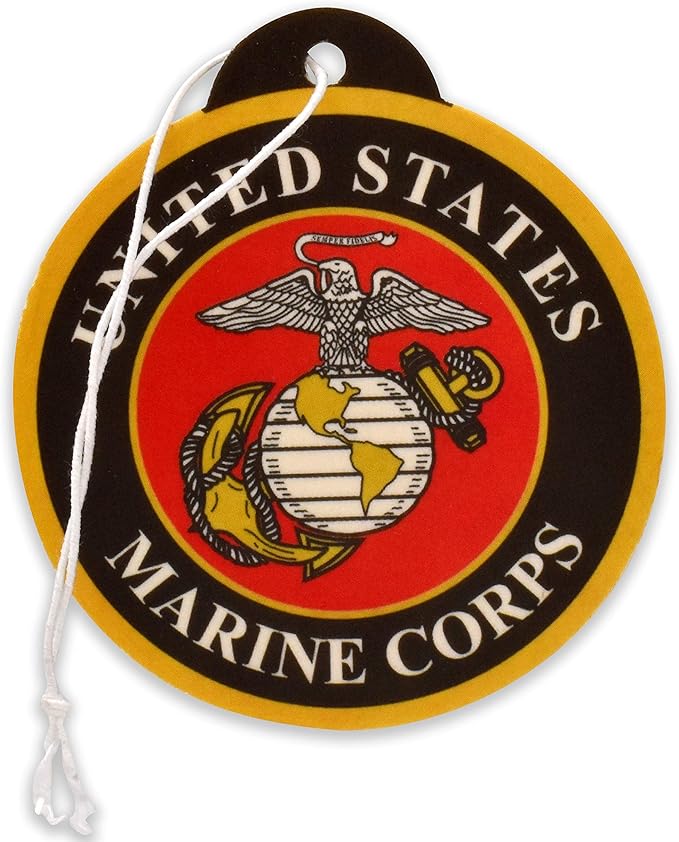 Elektroplate Officially Licensed United States Marine Corps Automotive Air Fresheners for Vehicles | New Car Scent (6-Pack) | Made in the USA