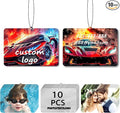 10-100Pcs Custom Logo Air Freshener for Car Bulk,Wholesale Personalized Double-Sided Car Air Fresheners with Photo Text Logo (10 Horizontal Rectangle)