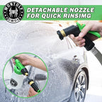 Wontolf CWK188 Car Wash Kit with Foam Gun, Car Wash Soap, Interior Detailer Cleaner, Wheel Cleaner, Car Care Cleaning Detailing Kit for Cars Trucks RVs SUVs Motorcycles (Works w/Garden Hose), 10 Items