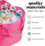 Fit & Fresh Mari Cooler Backpack for Women, Insulated Leakproof Soft Cooler Bag (12 Can), Lunch Tote, Beach Cooler, Lightweight Travel Picnic Tote, Hot Pink