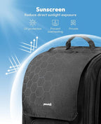 Pecute Cat Backpack Carrier, Large Space Cat Bubble Backpack, Breathable Cat Carrier, Shaded Dog Backpack Carrier, Ergonomic 3D Design for Travel, Hiking, Walk, Suitable for Shopping, Car, Vet, Black