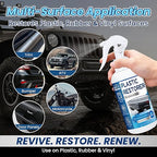 Plastic Restorer for Cars, Deep Black Trim Restorer for Faded Plastic, Rubber & Vinyl | Long-Lasting Shine & Protection | Easy Apply Auto Detailing Formula, 5 oz