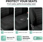 FH Group Automotive Car Seat Covers Front Set Premium 3D Air Mesh Front Seat Covers, Airbag Compatible Universal Fit Interior Accessories for Cars Trucks and SUVs - Black