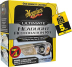 Meguiar's Ultimate Headlight Restoration Kit - The Perfect Headlight Repair Kit to Remove Yellowing and Cloudiness from Headlights - Easy to Use and Seals Headlights with 18 Plus Months of Protection