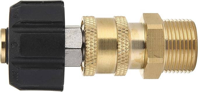 M MINGLE Pressure Washer Adapter Set, Quick Connect Gun to Wand, M22 14mm to 1/4 Inch