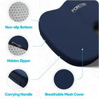 FORTEM Seat Cushion, Office Chair Cushion, Desk Chair Memory Foam, Sciatica Coccyx Tailbone Pain Relief, Pressure Relief, Sitting Pad, for Long Gaming & Sitting, Washable Cover, Non Slip, XL