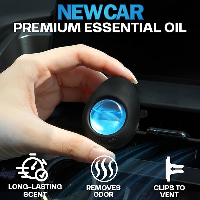 Air Jungles Car Air Freshener Vent Clip 4 Count, 4 ml Each, Long-Lasting Car Odor Eliminator, Up to 120 Days Freshness for Auto, Truck, Home