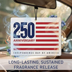 9Pcs USA 250th Anniversary Car Air Freshener, 1776-2026 Semiquincentennial Commemorative Hanging Ornament, Patriotic Double-Sided Scented Tablet, 2026 Independence Day Souvenir Gifts (Style 3)