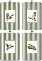 Vintage Duck deer dog Car Air Freshener 4 Pcs,green stripe Rustic Farmhouse Farm Animal Air Freshener Hanging for Cars Books Closet Drawer,Mallard Duck Lover Gifts Car Accessories for Women Men