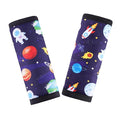 COOLBEBE Car Seat Straps Shoulder Pads for Baby Kids, Super Soft Velvet Seat Belt Covers for All Car Seats/Pushchair/Stroller/High Chair, Blue Space