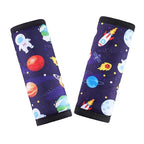 COOLBEBE Car Seat Straps Shoulder Pads for Baby Kids, Super Soft Velvet Seat Belt Covers for All Car Seats/Pushchair/Stroller/High Chair, Blue Space