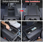 Center Console Armrest Cover Compatible with Toyota Tundra 2022+ Sequoia 2023+ Leather Middle Console Cushion Lid Pad Waterproof Anti-Scratch Armrest Seat Box Cover With Pocket Storage Bag Accessories
