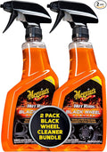 Meguiar's Hot Rims Black Wheel Cleaner - Powerful Formula to Easily Remove Stubborn Brake Dust & Tough Grime - 24 Oz (Pack of 2)