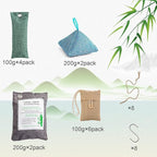 Charcoal Bags Odor Absorber (10x100g+4x200g) Activated Bamboo Charcoal Air Purifying Bags Charcoal Odor Eliminating Bags for Home & Car Shoes, Closet, Pet -14 PACK
