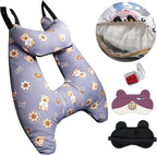 Car Pillow for Kids, Car Neck Head Support Cushion Set,Travel car seat Safety Pillow,h Shape car Sleeping Pillow Kids,Pillow case can be Disassembled and Washed (E)