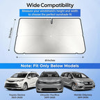 EcoNour Umbrella Windshield Sun Shade for Car | Foldable UV Blocker Front Windshield Sunshade | Umbrella Shade Accessories with Storage Pouch | Full Size SUVs & Pickup Truck & Van | Large - 61"x35"