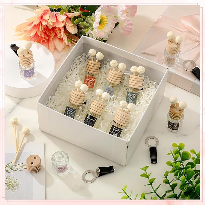 30 Pcs Employee Appreciation Gifts Bulk, Empty Car Diffuser Bottles with Vent Clip, Refillable Essential Oil Car Air Freshener Gifts for Coworker Team Teacher Nurses Staff (Proud)