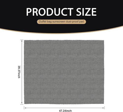 1 PCS Car Roof Non-Slip Rug Pad, 47" x 39" Roof Cargo Bag Protective Mat, PVC Car Roof Storage Bag Protective Mat, Roof Rack Accessory, for Most Vehicles (Black)