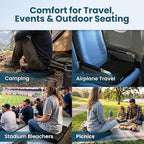 ComfiLife Ergo-Gel + Comfort Foam Airplane Seat Cushion – Travel Seat Cushion – Compact, Foldable, Portable Comfort