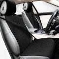 2PCS Linen Car Seat Covers Front Seats,Breathable Cloth Fabric Car Seat Protector - Universal Cloth Seat Covers Fit for Cars, Vans, SUVs, Trucks and for All Seasons - Black