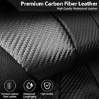 CAR PASS Carbon Fiber Leather Rear Seat Covers,Black Waterproof Back Bench Seat Cover Universal Fit for Cars Sedans SUVs Vans 95% Automotive Interior Backseat Car Covers (Rear,Black)