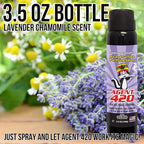 Agent 420 Odor Eliminator Aerosol Spray, Lavender Chamomile, 3.5 oz — Tea Tree Oil Breaks Down Smoke at the Molecular Level