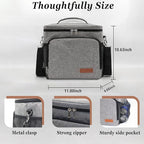 TuErcao Insulated Cooler Bag 6/24 Can Collapsible Leakproof Soft Sided Cooler for Car, Portable Foldable Small Ice Chest for Beach Camping Picnic Travel, 5/15qt Lunch Box for Men Work
