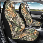 KEIAHUAN Car Seat Covers for Front and Rear Seat Full Set of 4 Pcs Hunting Camouflage Design Breathable Stretchable Front Saddle Blanket Rear Split Bench Protection Cover for SUV,Minivan,Trucks