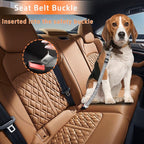 Retractable Dog Harness with Adjustable Seatbelt and Reflective Strap for Vehicle Safety, Heavy Duty & High Elastic Tension, Grey