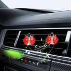 5PCS Ladybug Car Decor, Bling Lady Bug Air Freshener Vent ClipsCar Accessories Decoration for ，Reusable Essential Oil Diffuser, Universal for Most Cars (Red)