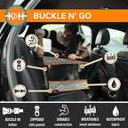 K&H Pet Products Buckle N Go Dog Car Seat for Large Dogs, Waterproof Fabric, Breathable Mesh Sides, Adjustable Seat Belt Leash, Carseat for Medium to Large Pets, Car Seat Cover - 21 X 19 X 19in