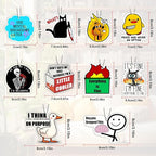 10Pcs Funny Car Air Freshener Hanging Decor Cute Accessories for Auto Interior, Funny Mirror Decor Hanging Cars Freshener Interior Gift for Men Women