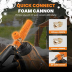 maXpeedingrods Foam Cannon for Pressure Washer, Wide Mouth Quick Release Car Wash Foam Gun with Adjustable Soap Cannon, Thick Snow Foam Lance for Car Wash, 1/4'' Quick Connector, with 2 Orifice Nozzle