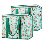 Bodaon 2-Pack Insulated Reusable Grocery Shopping Bags, X-Large Picnic Cooler Bag with Secure Top Cold, Insulated Food/Pizza Delivery Bag for Catering/Delivery Drivers