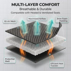 FH Group Automotive Car Seat Covers Rear Set Premium 3D Air Mesh Seat Covers, Airbag Compatible and Split Bench Cover Universal Fit Interior Accessories for Cars Trucks and SUVs - Purple