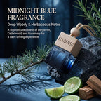 Car Air Freshener for Men's,Dual Installation (Rearview Mirror Hanging & AC Vent Clip), Natural Plant Essential Oil, 45 Days Long-Lasting Scent for Car (2, Midnight Blue & Winter Ocean)
