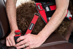 Support Pets Dog Seat Belt for Car – Adjustable Dog Safety Seatbelt Harness for Dogs & Puppies – Vehicle Seatbelt Clip for Secure Pet Travel – Durable Dog Accessories & Travel Restraint – Red 1 Pack